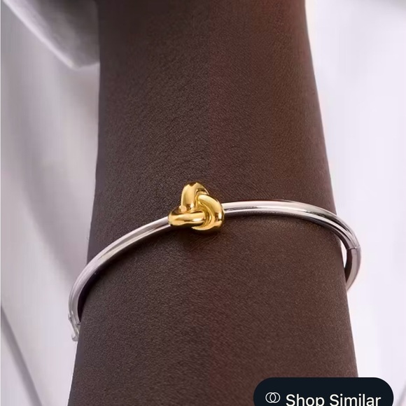 Kate Spade NWT Gold and Silver Twist Bangle Bracelet - Picture 3 of 9